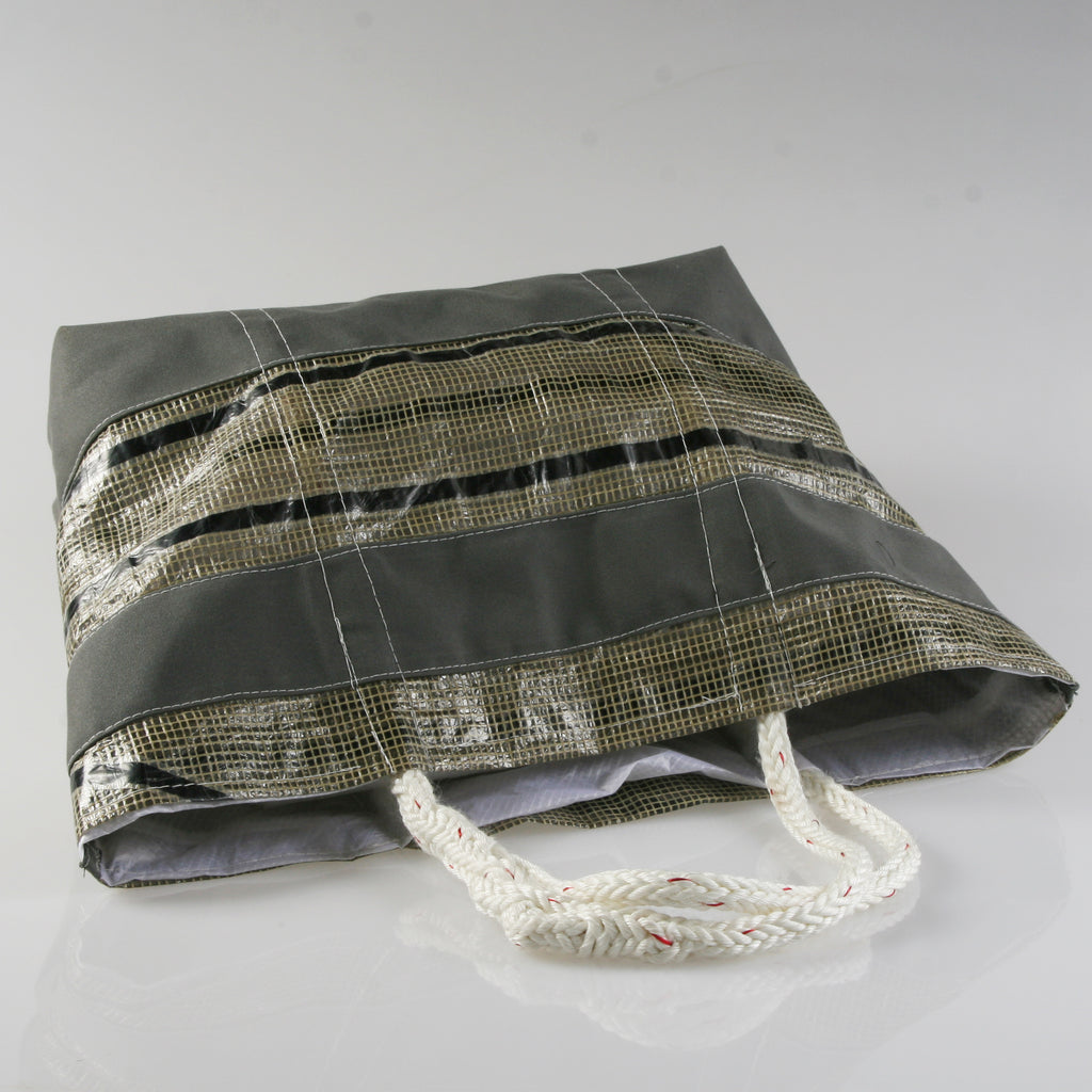 Large Tech Gray Stripe Heritage Carryall