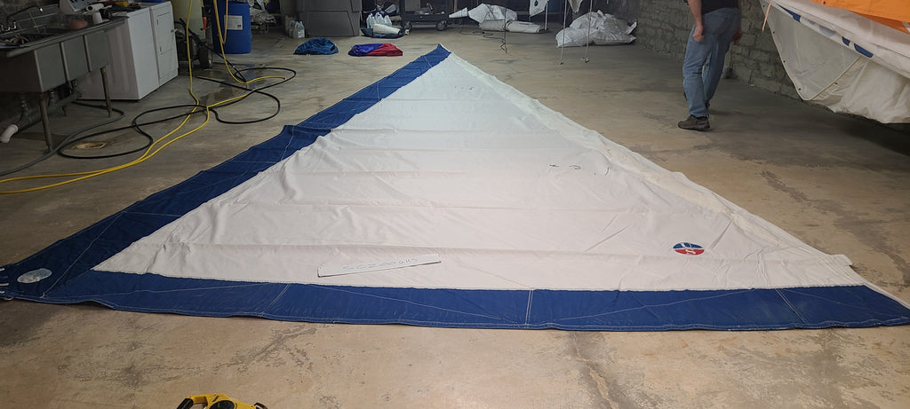 Dacron Furling Headsail by Ulman Sails in Good Condition 31.2' Luff