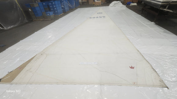 Furling Dacron Mainsail by Evlstrom in Fair Condition 43'  Luff