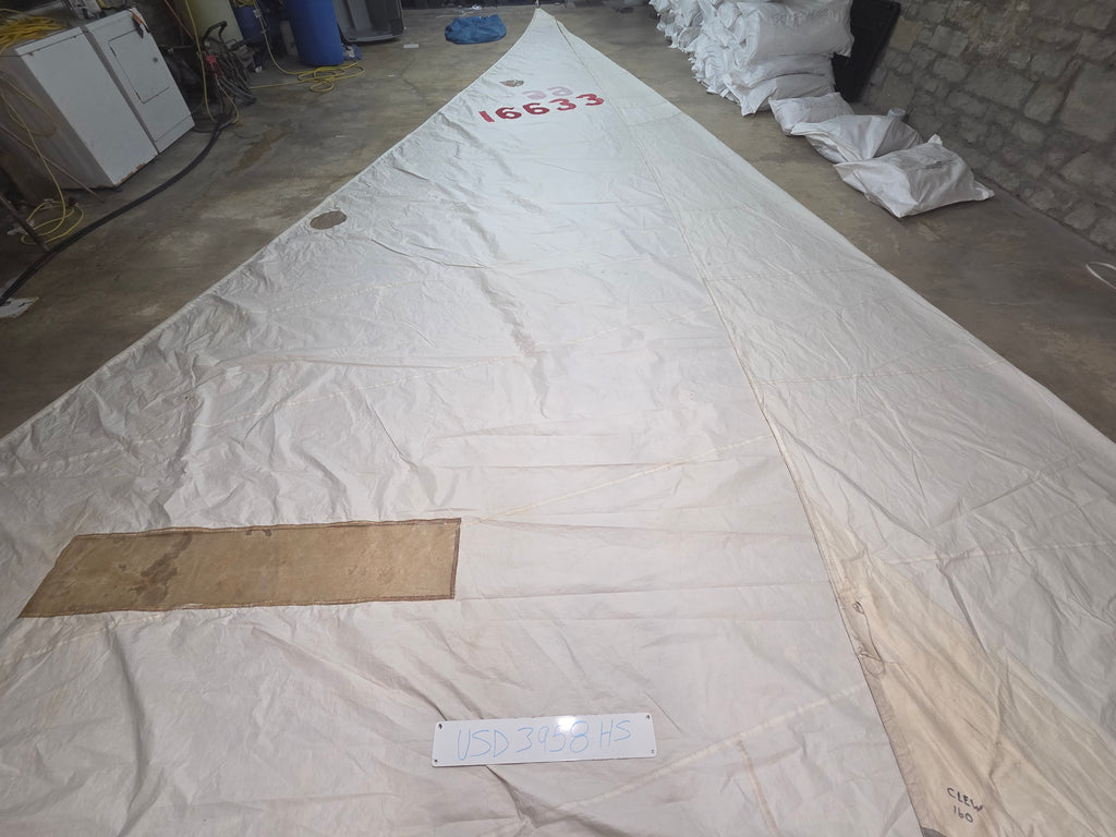 Dacron 160 Genoa Head Sail for C&C 30 by North Sails in Fair Condition 37.3' Luff