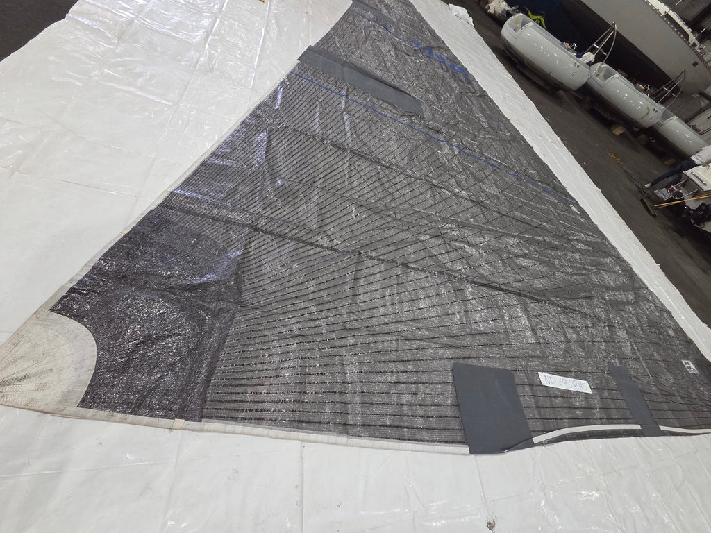 Carbon Mylar Kevlar Head Sail for N/M 36 by UK Sailmakers in Good Condition 47' Luff