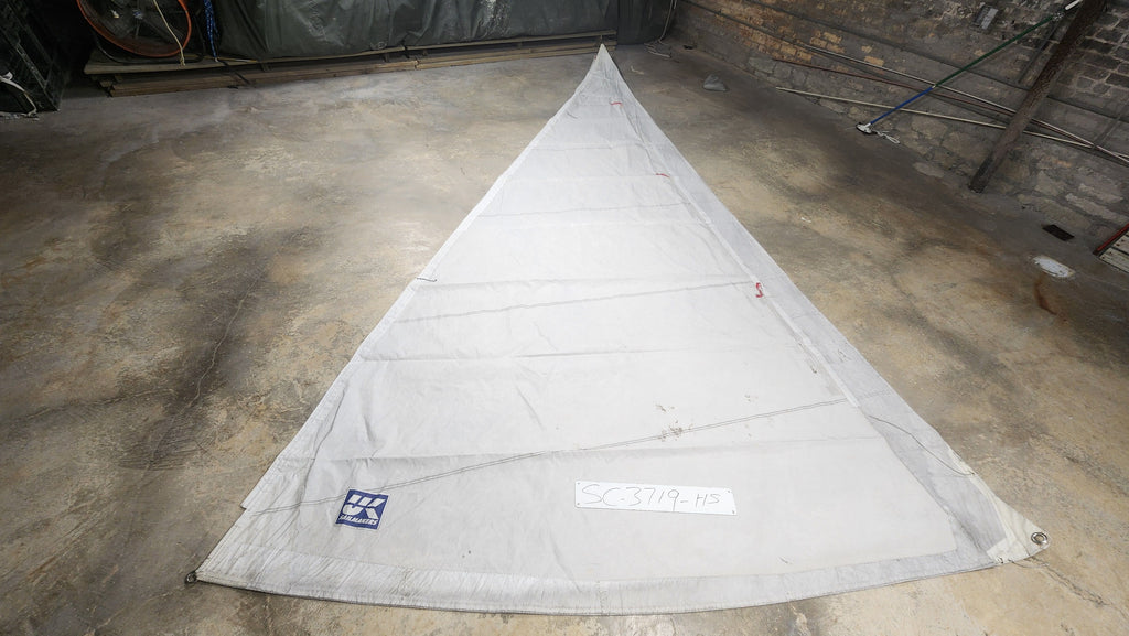 Dacron Headsail by UK Sailmakers in Fair Condition 19' Luff