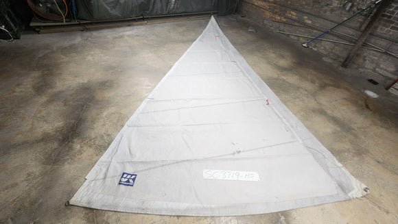 Dacron Headsail by UK Sailmakers in Fair Condition 19' Luff
