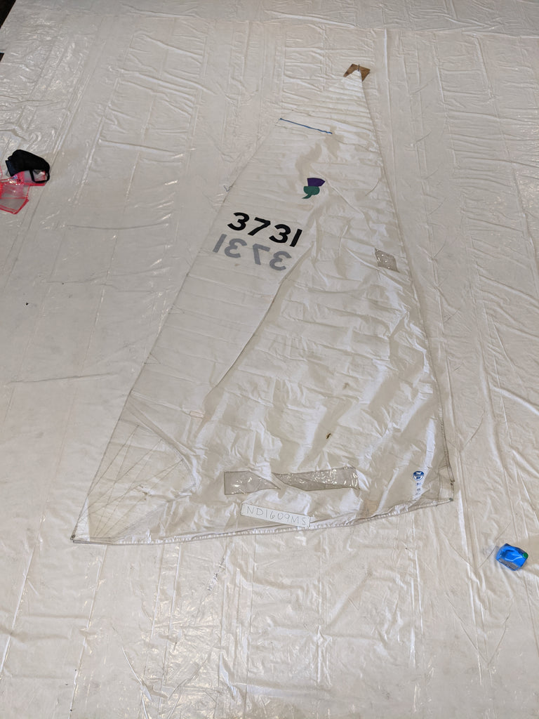 Dacron Main Sail by North Sails in Fair Condition 21.7' Luff