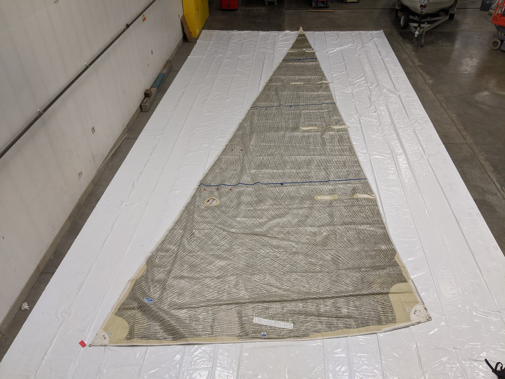 Mylar Kevlar Carbon Laminate Headsail by North Sails for Farr 40 Fair Condition 52.7' Luff
