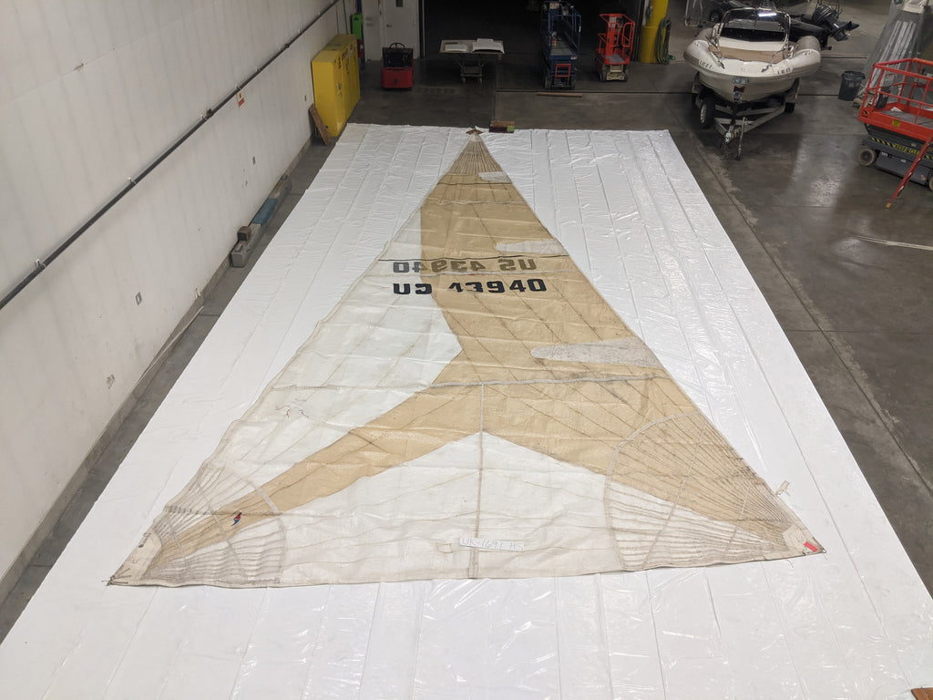 Tri Radial Head Sail by Shore Sails in Fair Condition 46.1' Luff