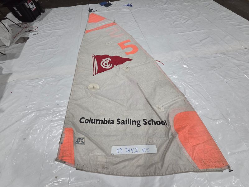 Dacron Main Sail for 420 by UK Sailmakers in Fair Condition 15' Luff